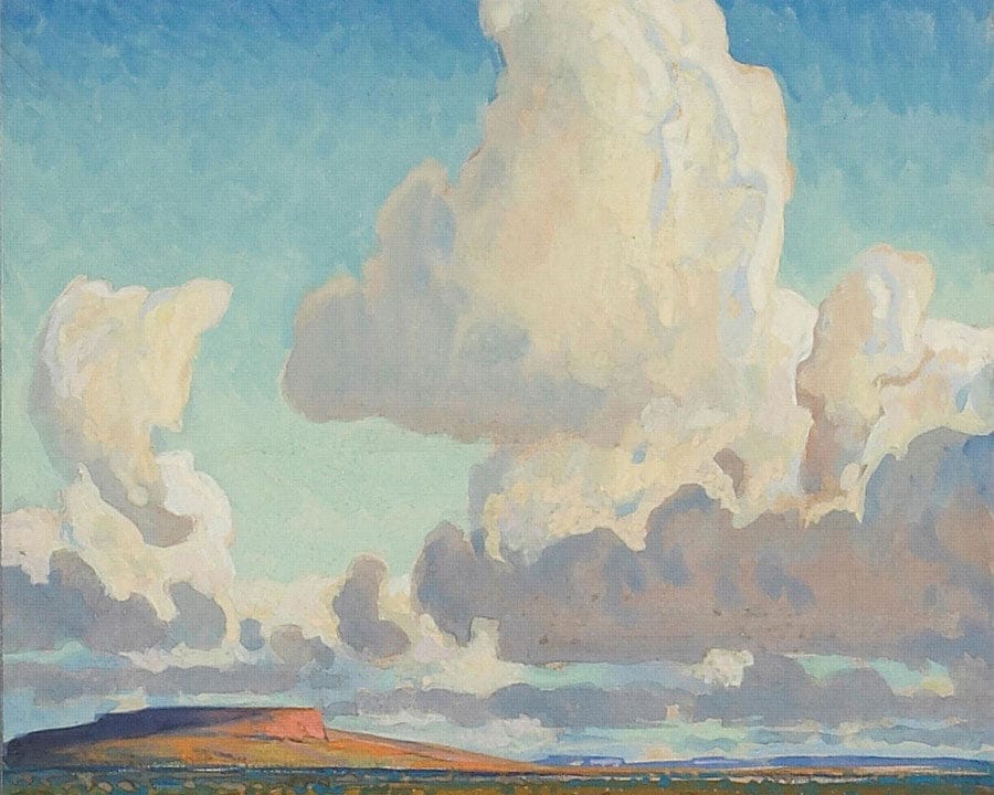 Big Clouds Over The Mesa 1925 By Maynard Dixon Fine Art Print