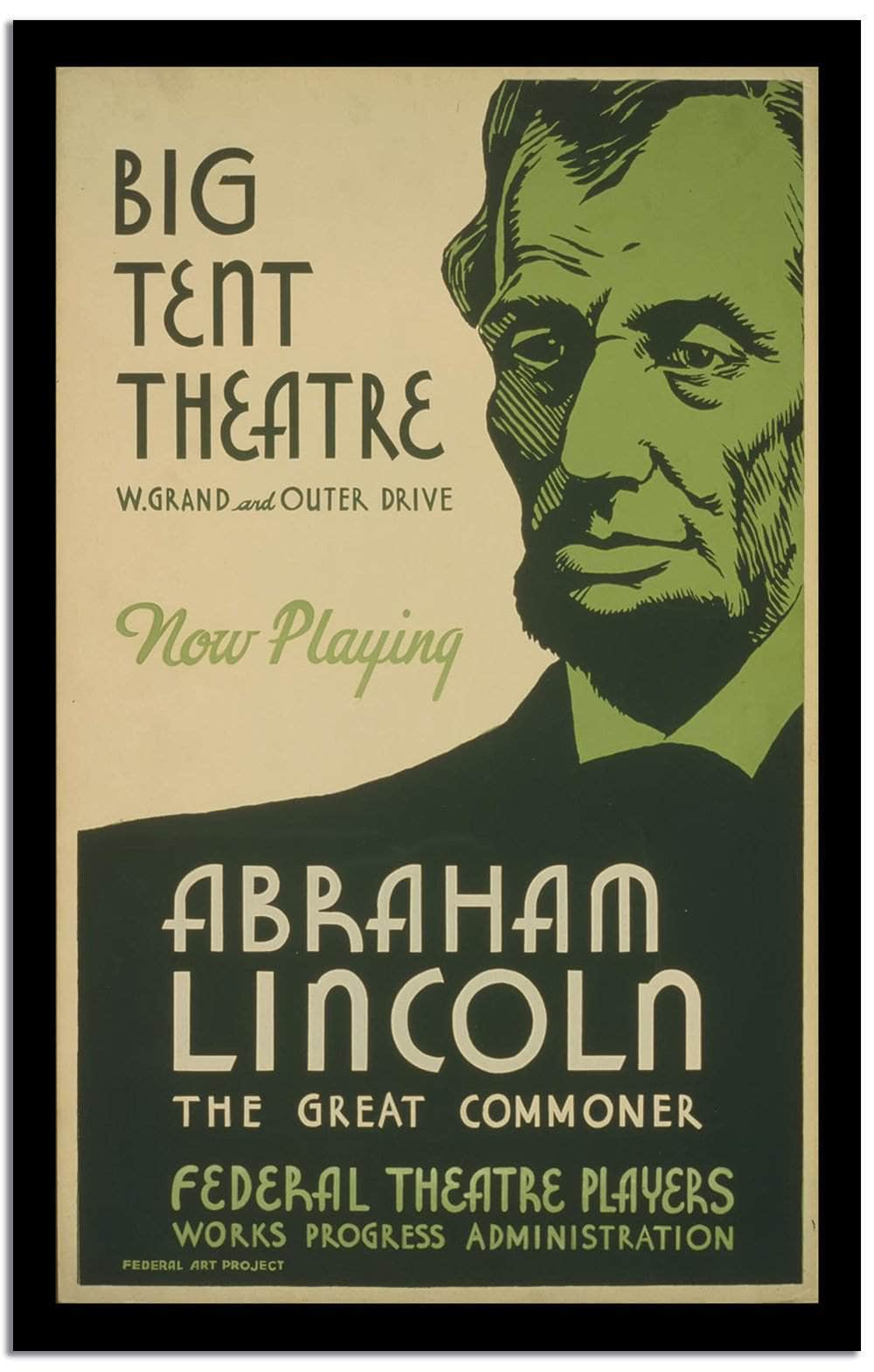 Big Tent Theatre  Vintage Poster Fine Art Print