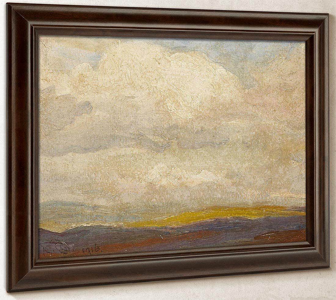 Billowy Clouds Above Plains 1916 By Maynard Dixon Fine Art Print