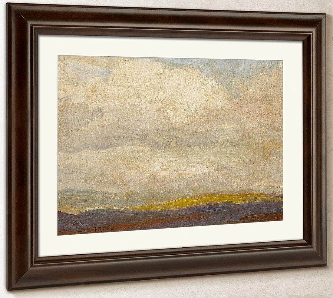 Billowy Clouds Above Plains 1916 By Maynard Dixon Fine Art Print