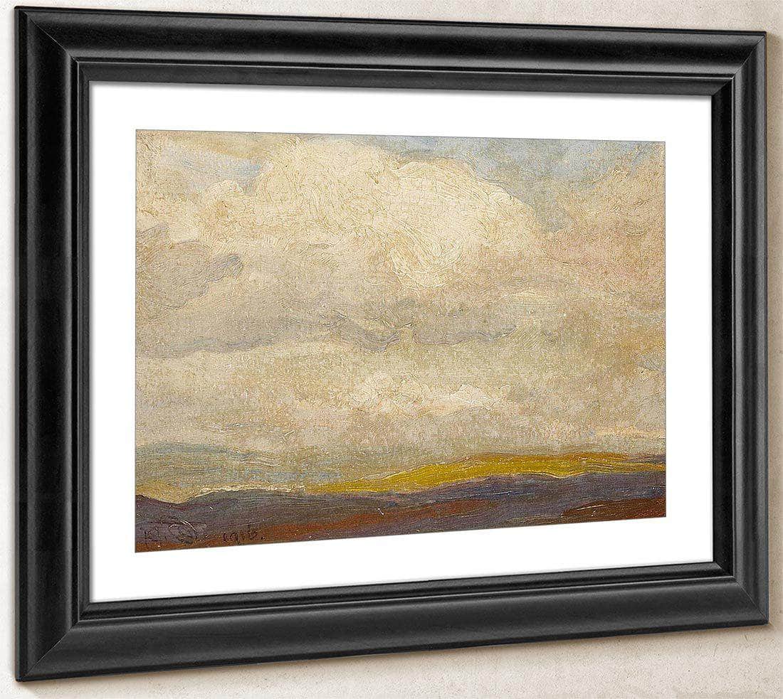 Billowy Clouds Above Plains 1916 By Maynard Dixon Fine Art Print