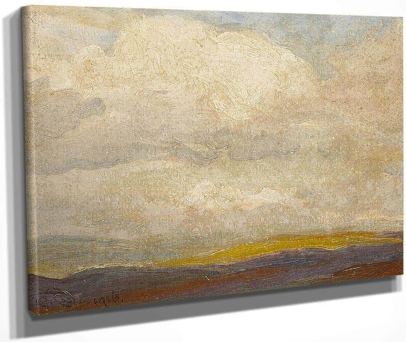 Billowy Clouds Above Plains 1916 By Maynard Dixon Fine Art Print