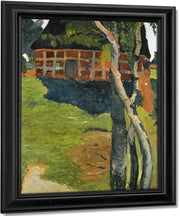 Birch Trees In Front Of A Barn By Paula Modersohn Becker Fine Art Print