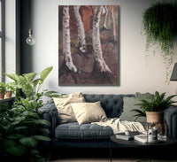 Birch Trunks Against A Red Farm By Paula Modersohn Becker Fine Art Print