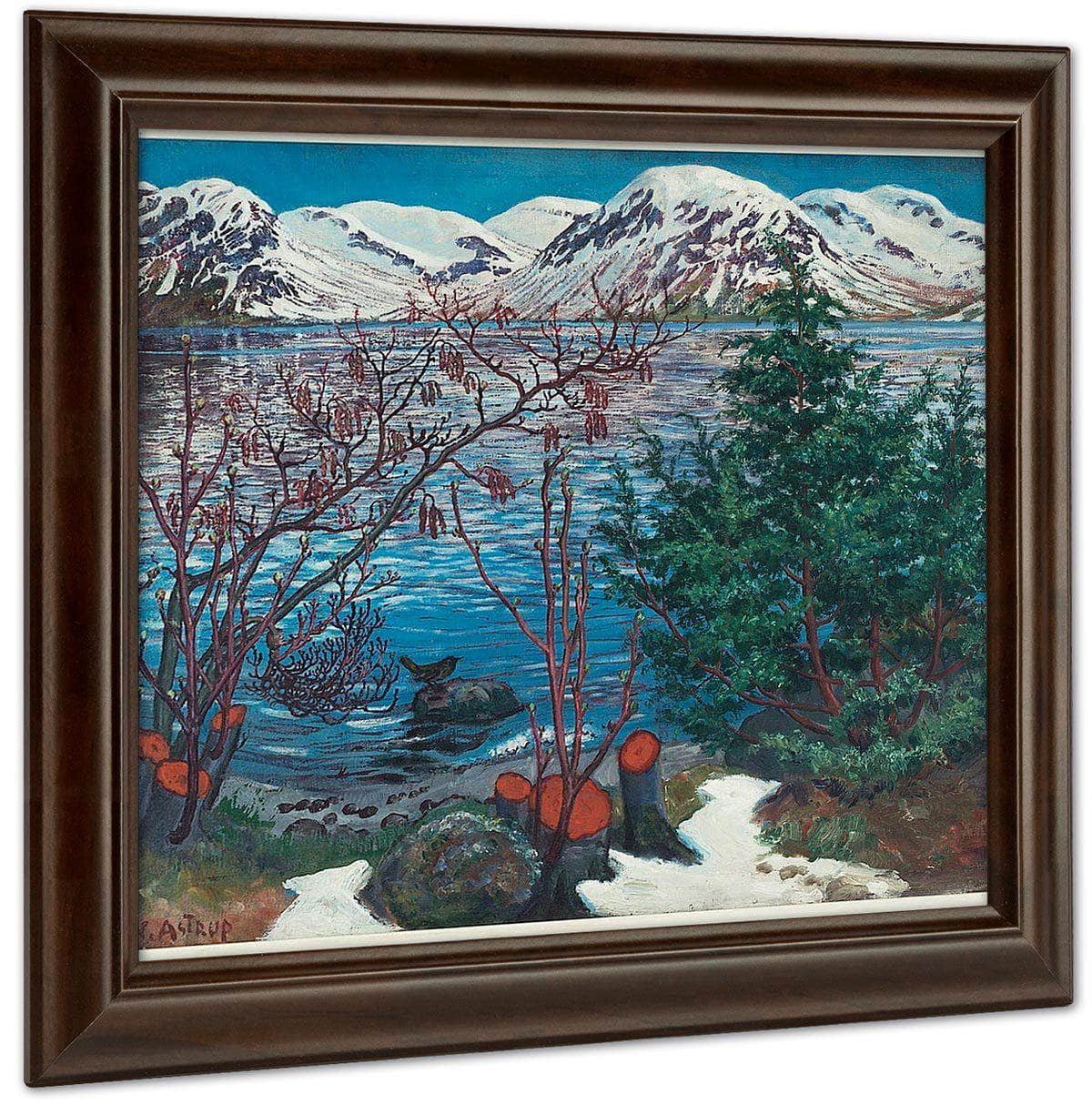 Bird On A Stone By 1 By Nicolai Astrup Fine Art Print