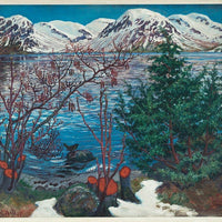 Bird On A Stone By 1 By Nicolai Astrup Fine Art Print