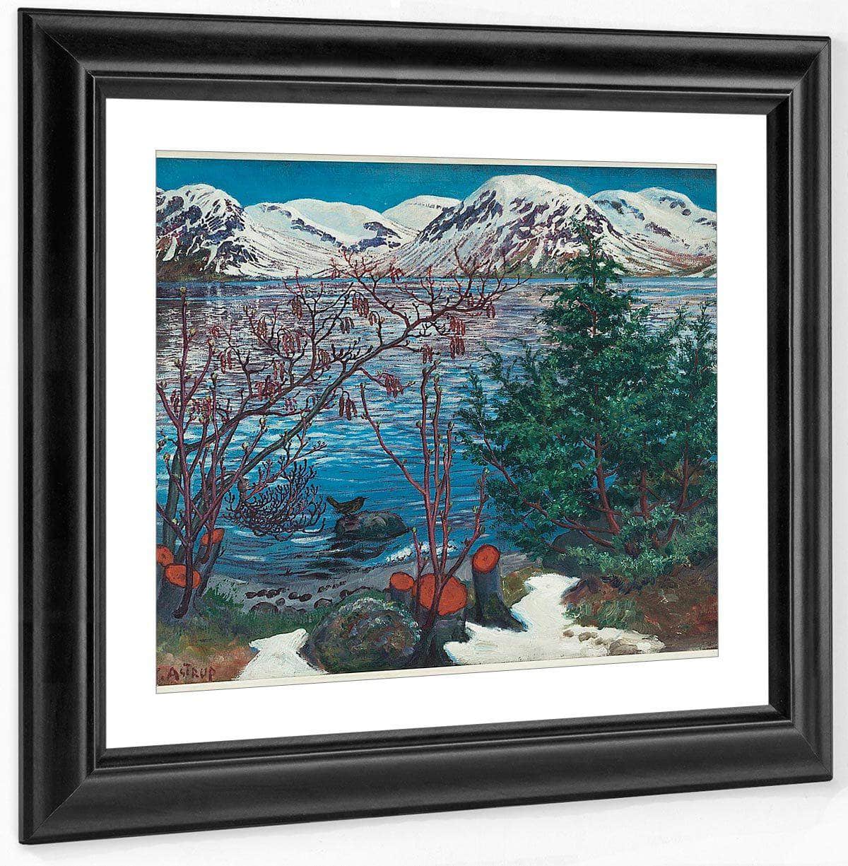 Bird On A Stone By 1 By Nicolai Astrup Fine Art Print
