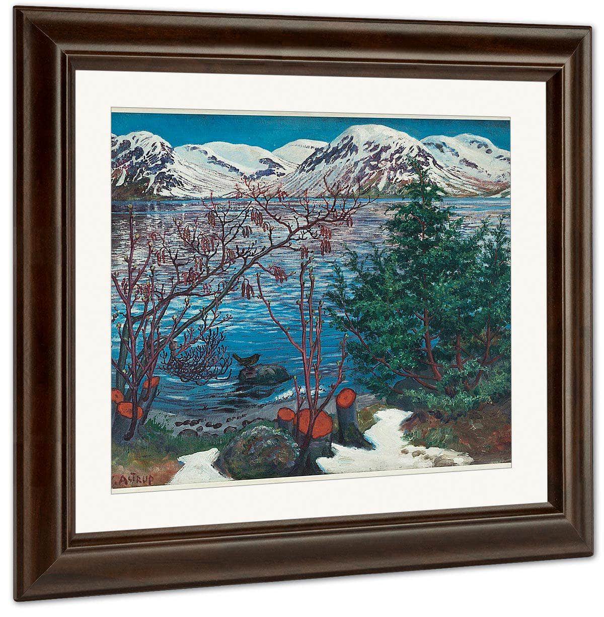 Bird On A Stone By 1 By Nicolai Astrup Fine Art Print