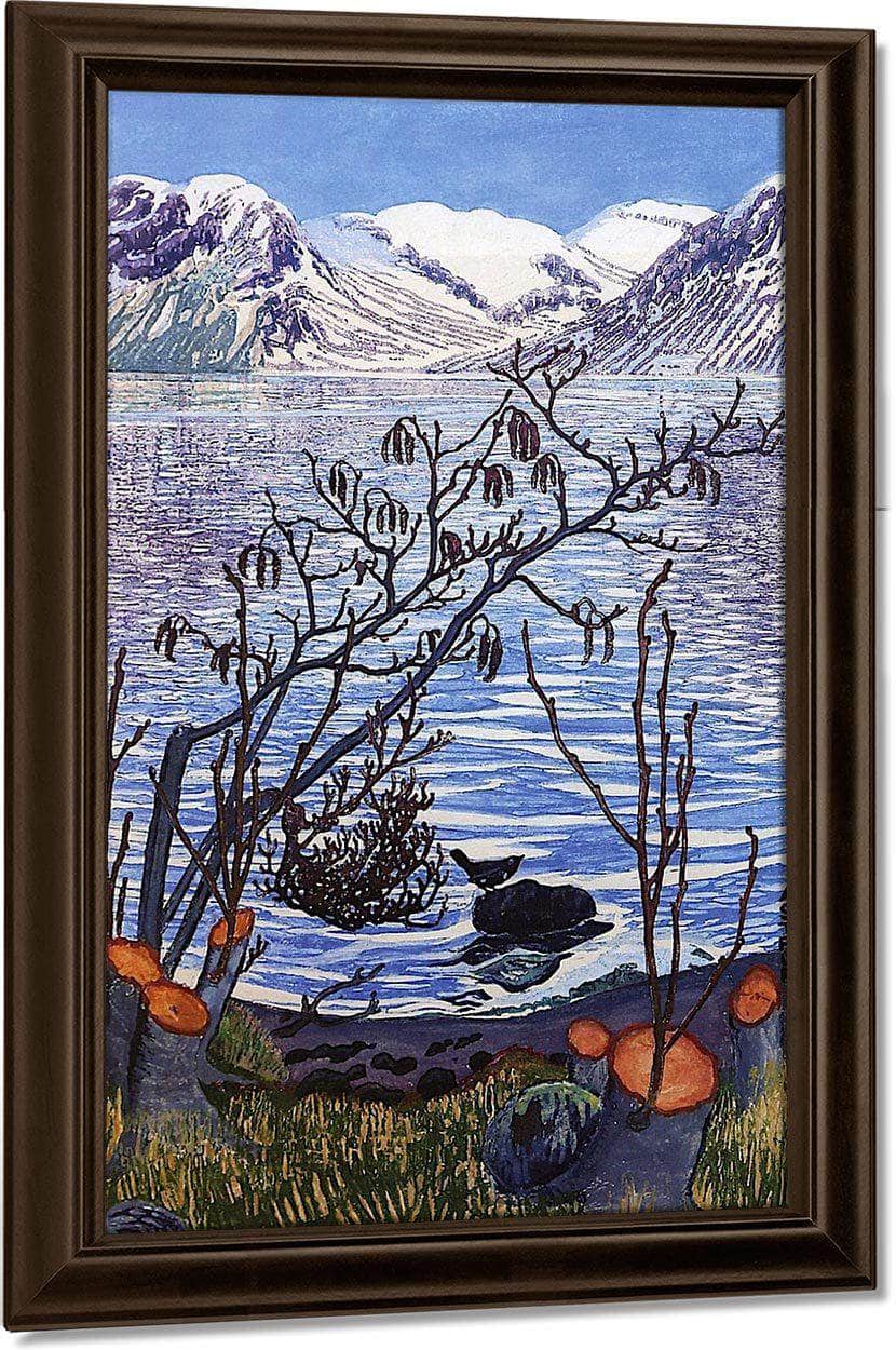 Bird On A Stone By Nicolai Astrup Fine Art Print