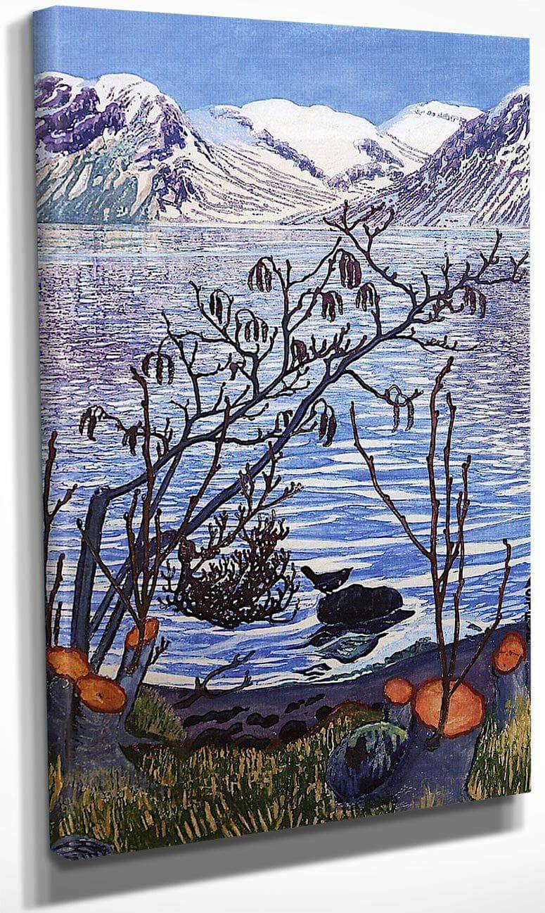 Bird On A Stone By Nicolai Astrup Fine Art Print