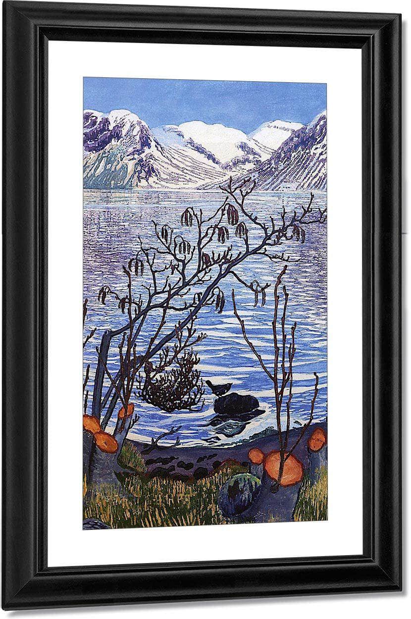 Bird On A Stone By Nicolai Astrup Fine Art Print
