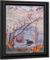 Bird On A Stone (Woodcut) By Nicolai Astrup Fine Art Print