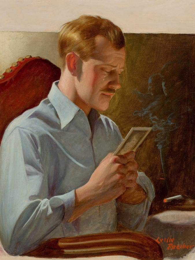 Bittersweet Memories Liberty Magazine Cover June 1 1929 By Leslie Thrasher Fine Art Print