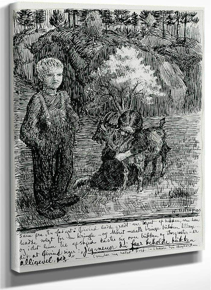 Bj. Bjornson, Scene From  A Happy Boy(1) By Nicolai Astrup Fine Art Print