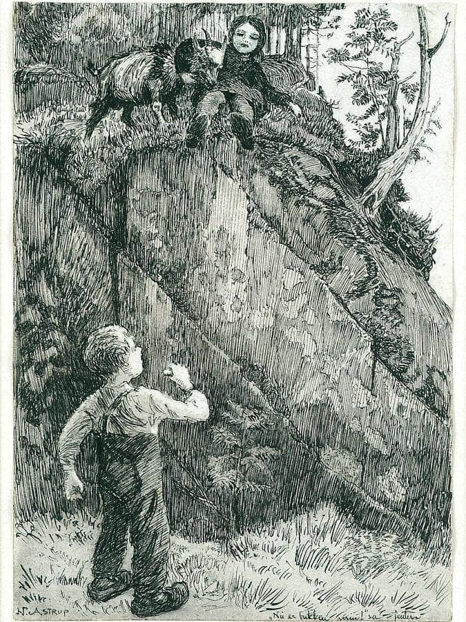 Bj. Bjornson, Scene From A Happy Boy (3) By Nicolai Astrup Fine Art Print