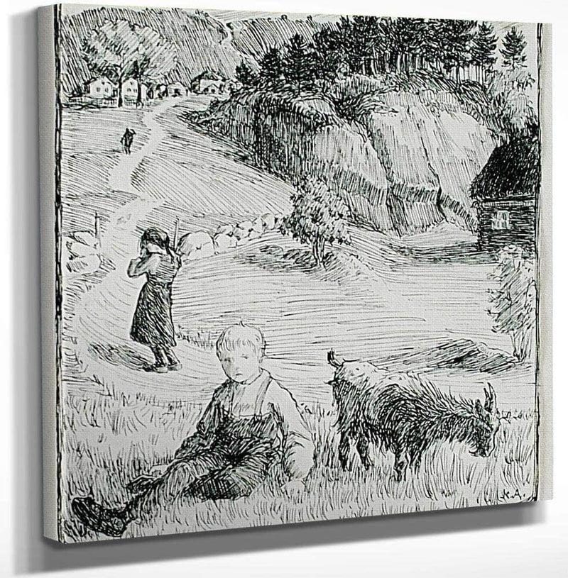 Bj. Bjornson  Scene From A Happy Boy By Nicolai Astrup Fine Art Print