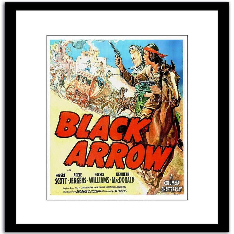 Black Arrow  Vintage Poster Fine Art Print