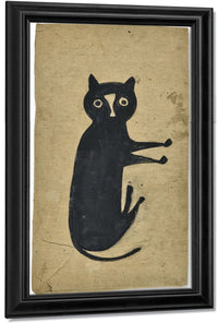 Black Cat By Bill Traylor Fine Art Print