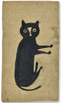 Black Cat By Bill Traylor Fine Art Print