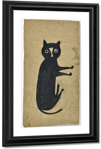 Black Cat By Bill Traylor Fine Art Print
