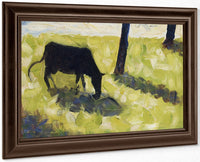 Black Cow In A Meadow By Georges Pierre Seurat Fine Art Print