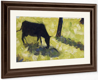 Black Cow In A Meadow By Georges Pierre Seurat Fine Art Print