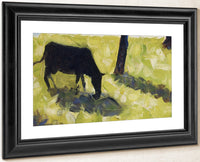 Black Cow In A Meadow By Georges Pierre Seurat Fine Art Print