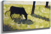 Black Cow In A Meadow By Georges Pierre Seurat Fine Art Print