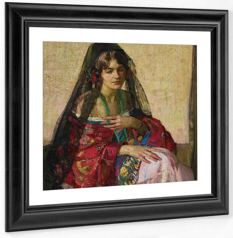 Black Mantilla By Richard Edward Miller Fine Art Print