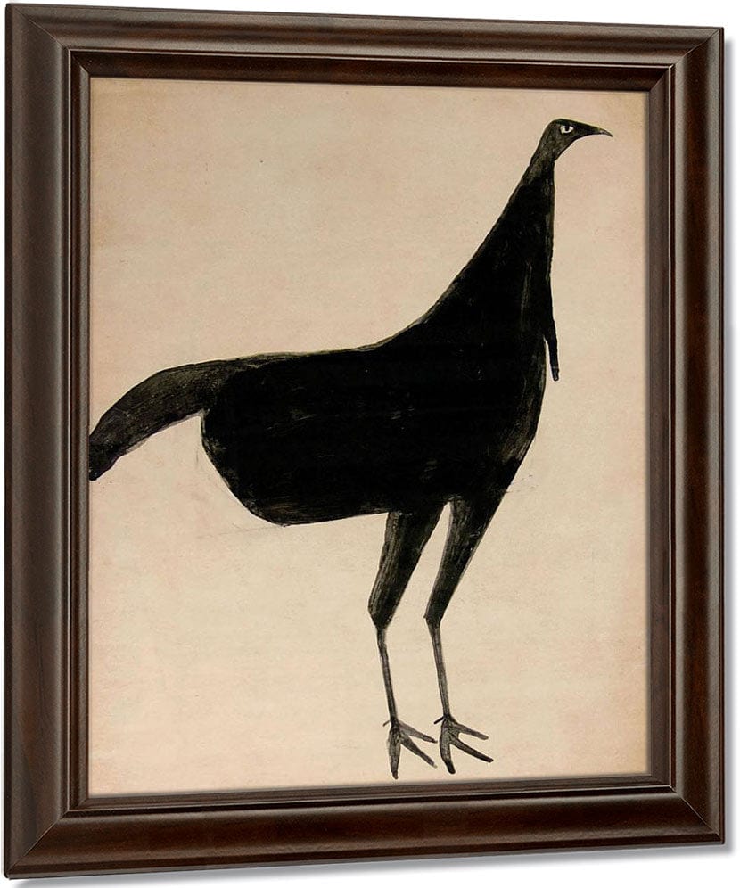 Black Turkey By Bill Traylor Fine Art Print