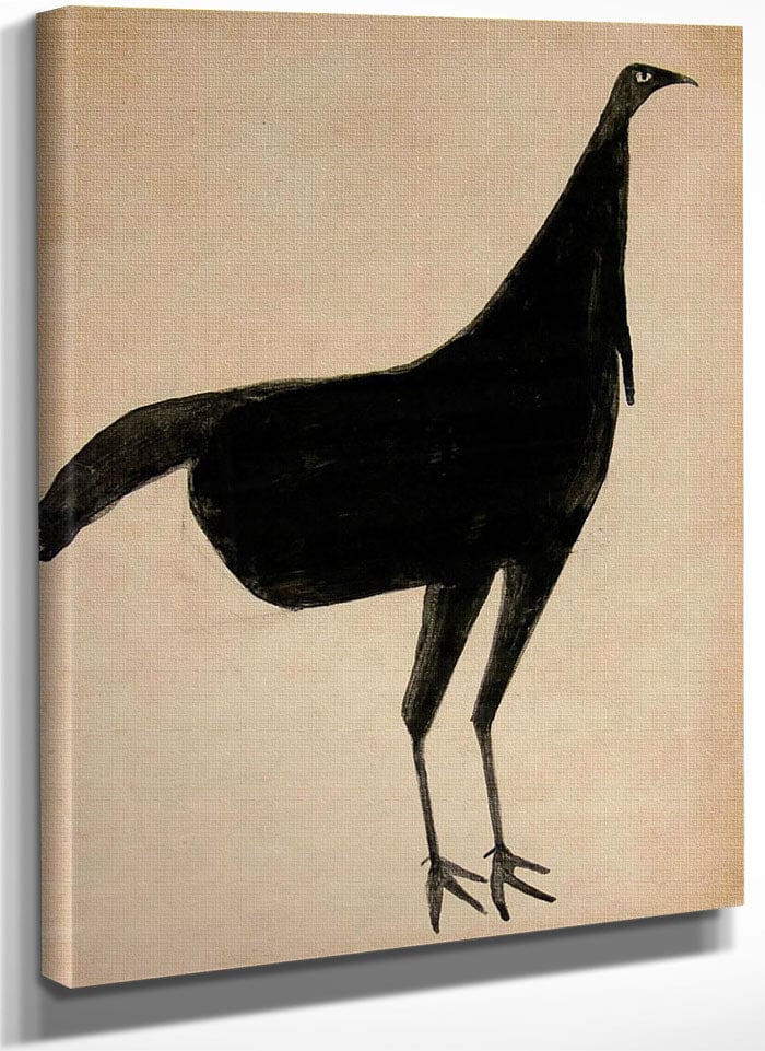 Black Turkey By Bill Traylor Fine Art Print