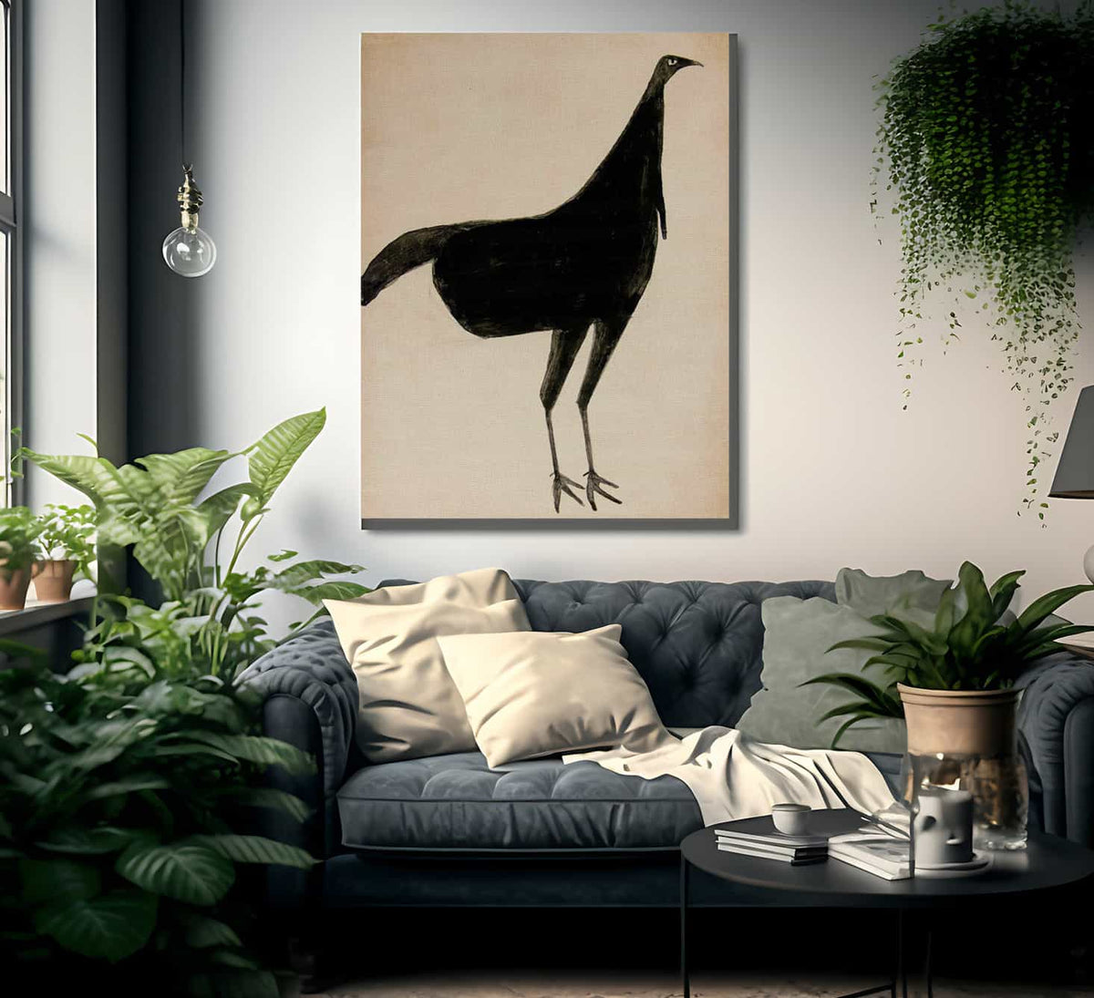 Black Turkey By Bill Traylor Fine Art Print