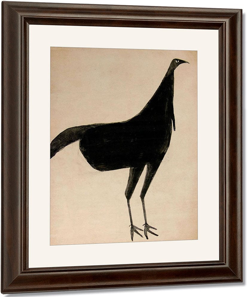 Black Turkey By Bill Traylor Fine Art Print