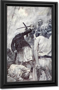 Blackbeard's Last Fight By Howard Pyle Fine Art Print