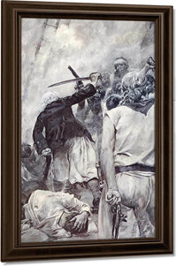 Blackbeard's Last Fight By Howard Pyle Fine Art Print