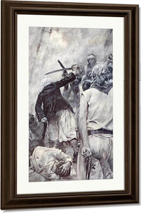 Blackbeard's Last Fight By Howard Pyle Fine Art Print