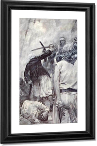 Blackbeard's Last Fight By Howard Pyle Fine Art Print