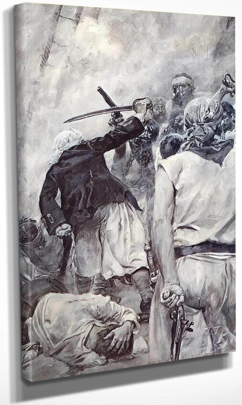 Blackbeard's Last Fight By Howard Pyle Fine Art Print