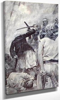 Blackbeard's Last Fight By Howard Pyle Fine Art Print