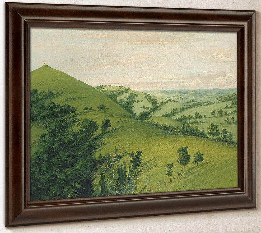 Blackbird's Grave, A Back View, Prairies Enameled With Flowers By George Catlin Fine Art Print