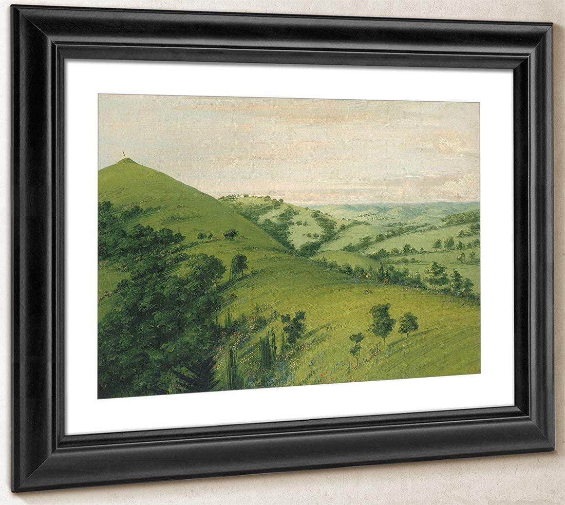 Blackbird's Grave, A Back View, Prairies Enameled With Flowers By George Catlin Fine Art Print