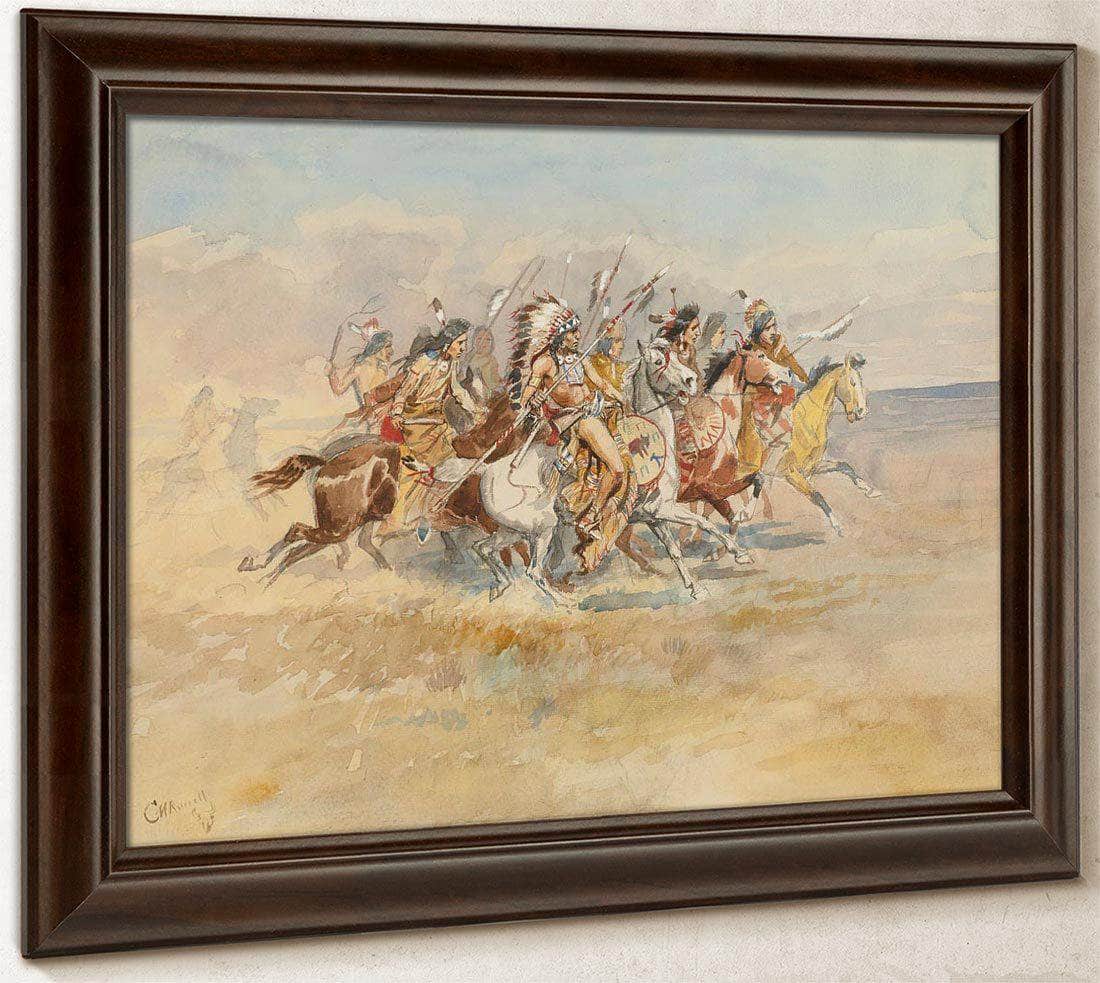 Blackfeet War Party By Charles Marion Russell Fine Art Print
