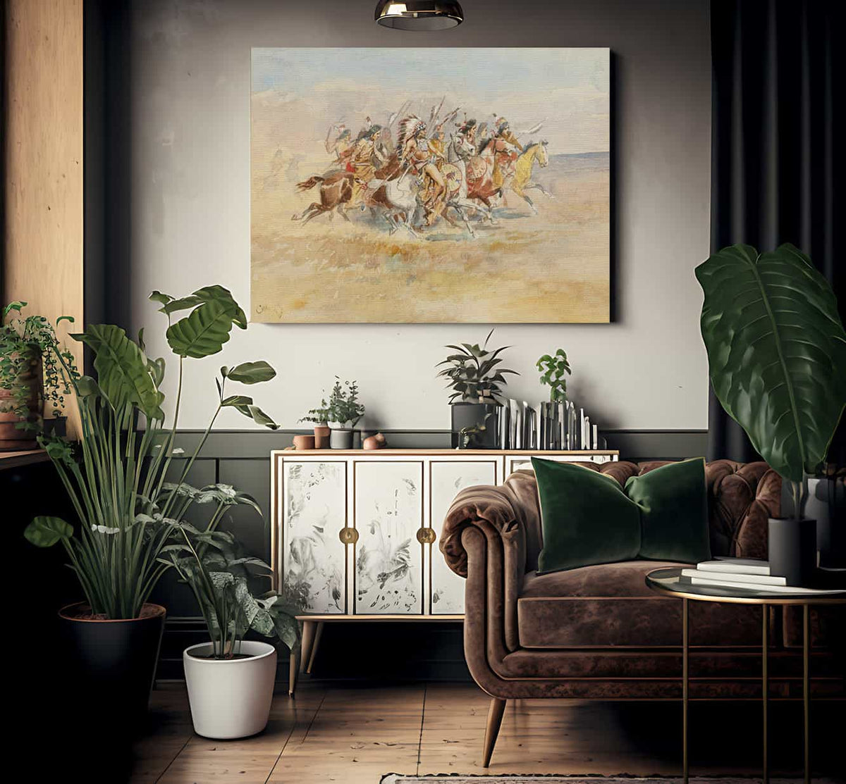 Blackfeet War Party By Charles Marion Russell Fine Art Print