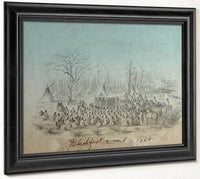 Blackfoot Council Group By Gustav Sohon Fine Art Print