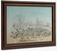 Blackfoot Council Group By Gustav Sohon Fine Art Print