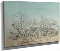 Blackfoot Council Group By Gustav Sohon Fine Art Print