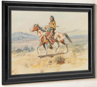 Blackfoot Indian A Crow Scout By Charles Marion Russell Fine Art Print