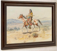 Blackfoot Indian A Crow Scout By Charles Marion Russell Fine Art Print