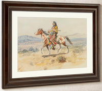 Blackfoot Indian A Crow Scout By Charles Marion Russell Fine Art Print