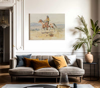 Blackfoot Indian A Crow Scout By Charles Marion Russell Fine Art Print